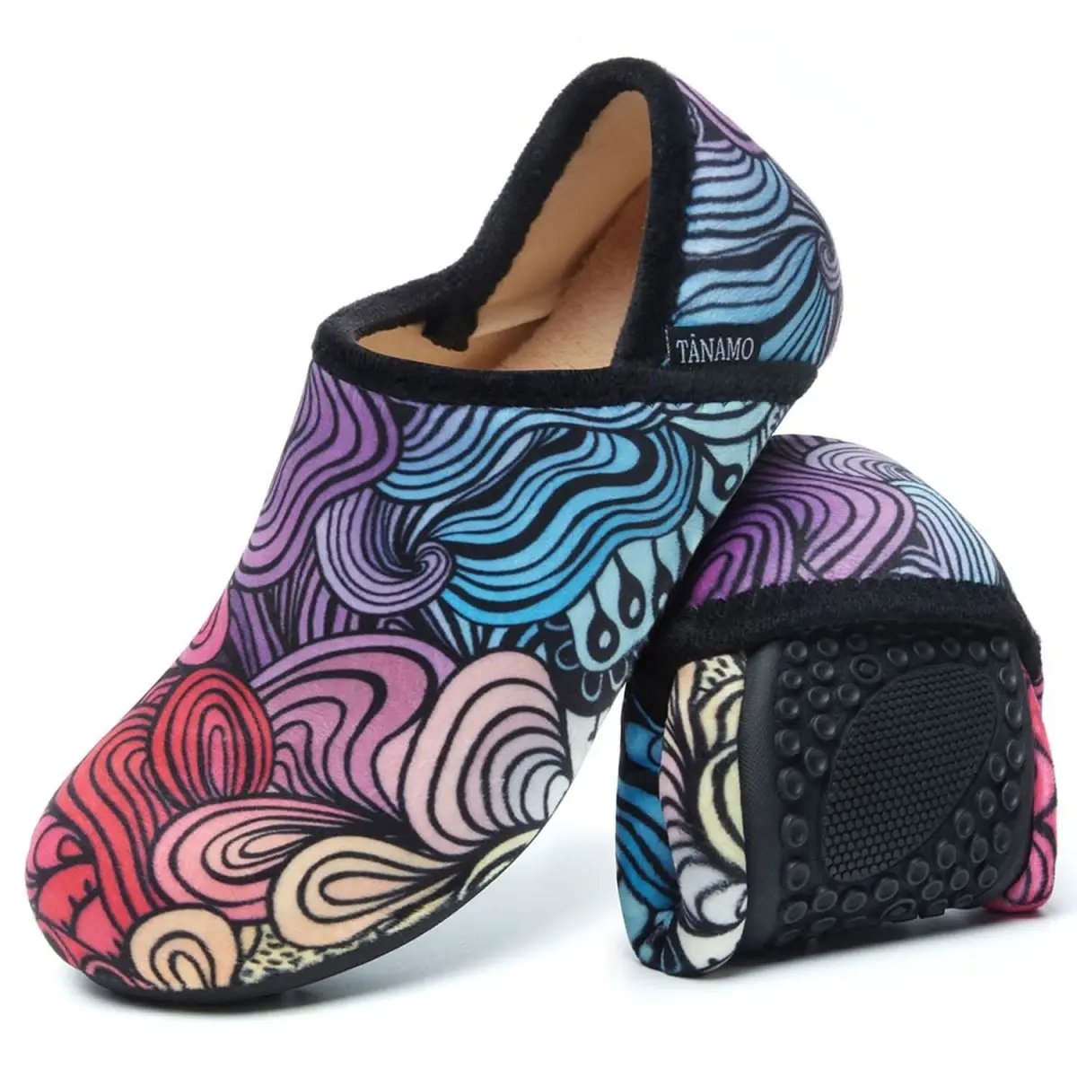 House Slippers for Women Men Indoor Barefoot Slippers Socks Furry Slip on House Shoes Cozy Comfy Slippers for Home Bedroom Travel Yoga - Love Salve